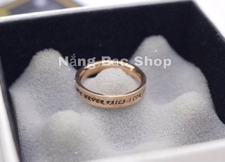 Nhẫn titan ko đen 2 hàng đá tròn cao cấp