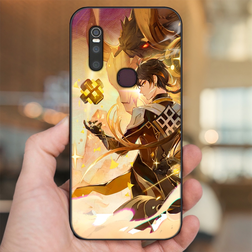 Ốp lưng Vivo V15 viền đen in hình Zhongli Genshin Impact