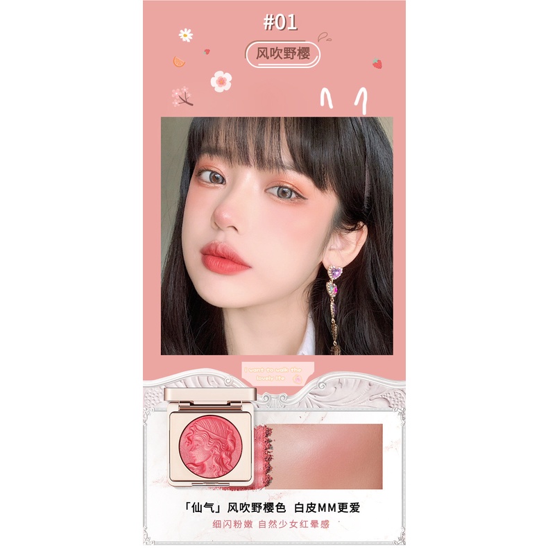 Phấn má hồng CDE - ánh nhũ mịn tự nhiên