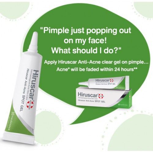 HIRUSCAR Anti-Acne Spot Gel 10g - Gel kháng khuẩn, ngừa mụn trứng cá [hirusca / híuca / hirucar]