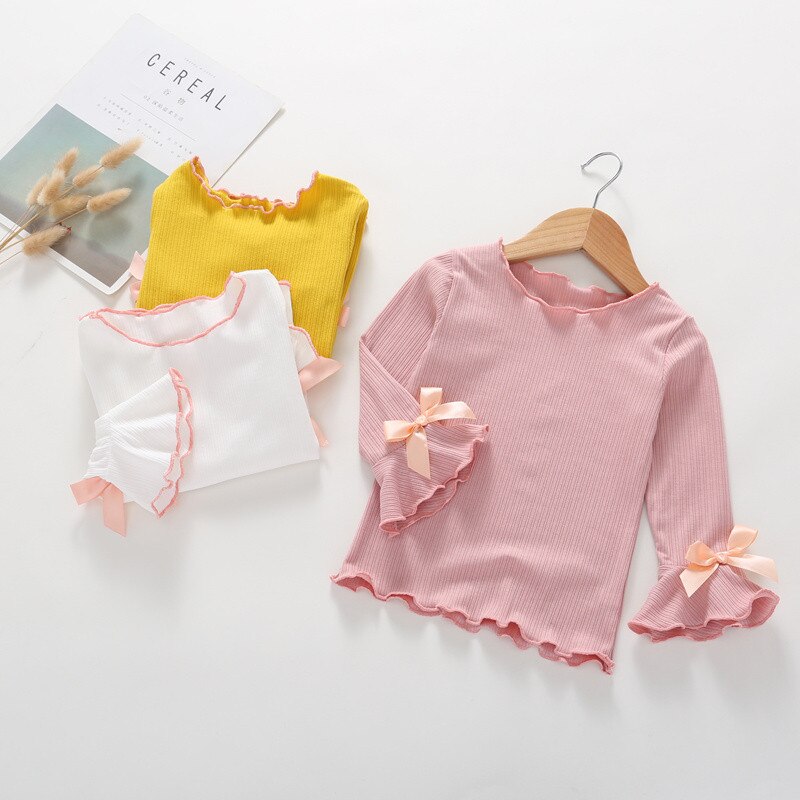 Áo Thun Tay Dài Thời Trang Mùa Xuân Cho Bé Gái 3-7 Tuổi