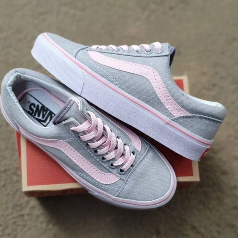 Giày bata Vans Bsm-43 thời trang năng động cho nữ Giày Vans màu đen hồng size 36-40 thời trang trẻ trung Cấp Ori: