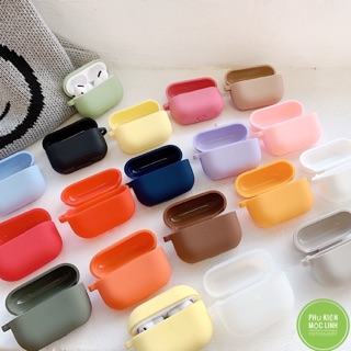 🌟 HÀNG LOẠI 1 🌟18 màu thời trang Case airpod 1 2 Pro ( Airpods 3 ) 🌟 Vỏ Bao silicon dẻo trơn đựng tai nghe không dây