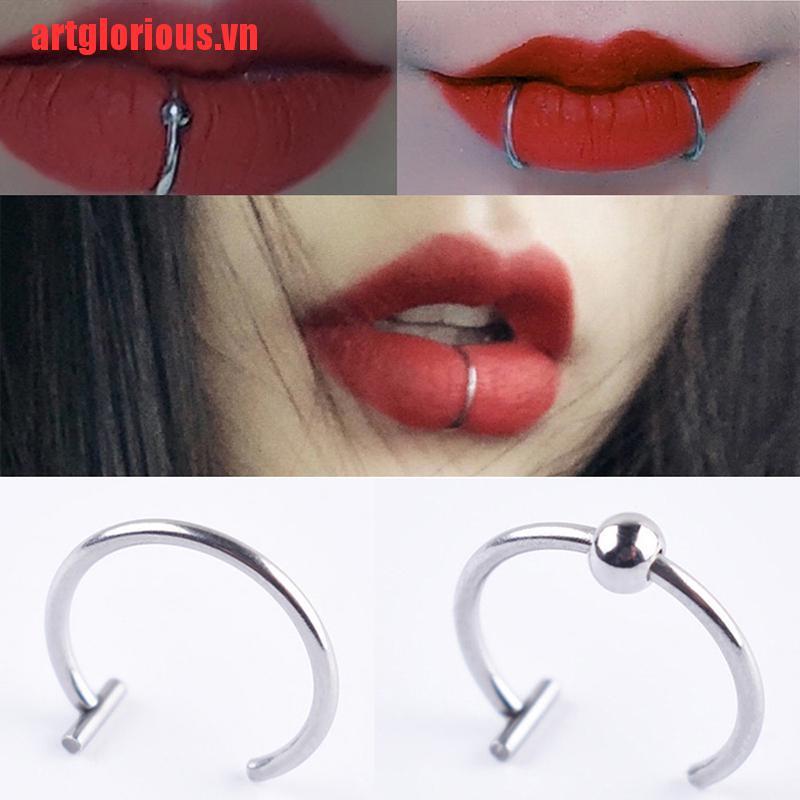 Khuyên Xỏ Mũi / Môi / Tai Giả Xỏ Lỗ Thời Trang Dành Cho Nữ