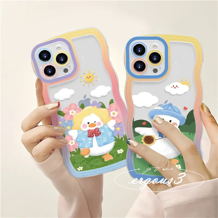 Ốp Điện Thoại Mềm Họa Tiết Chú Vịt Hoạt Hình Dễ Thương Cho iPhone 14 13 12 11 Pro Max SE2020 X XR Xs Max 7 8 Plus