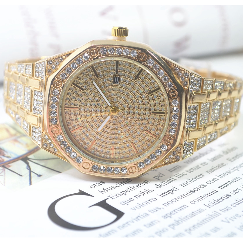 Đồng hồ thạch anh đính kim cương nhân tạo chất lượng cao thời trang cho nữ | BigBuy360 - bigbuy360.vn