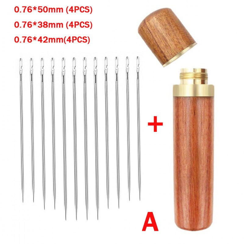 Set 12 Kim May Vá Bằng Thép Không Gỉ Có Lỗ Bên Hông Cho Người Cao Tuổi