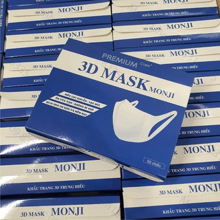 Hộp 50 cái khẩu trang 3d mask, monji