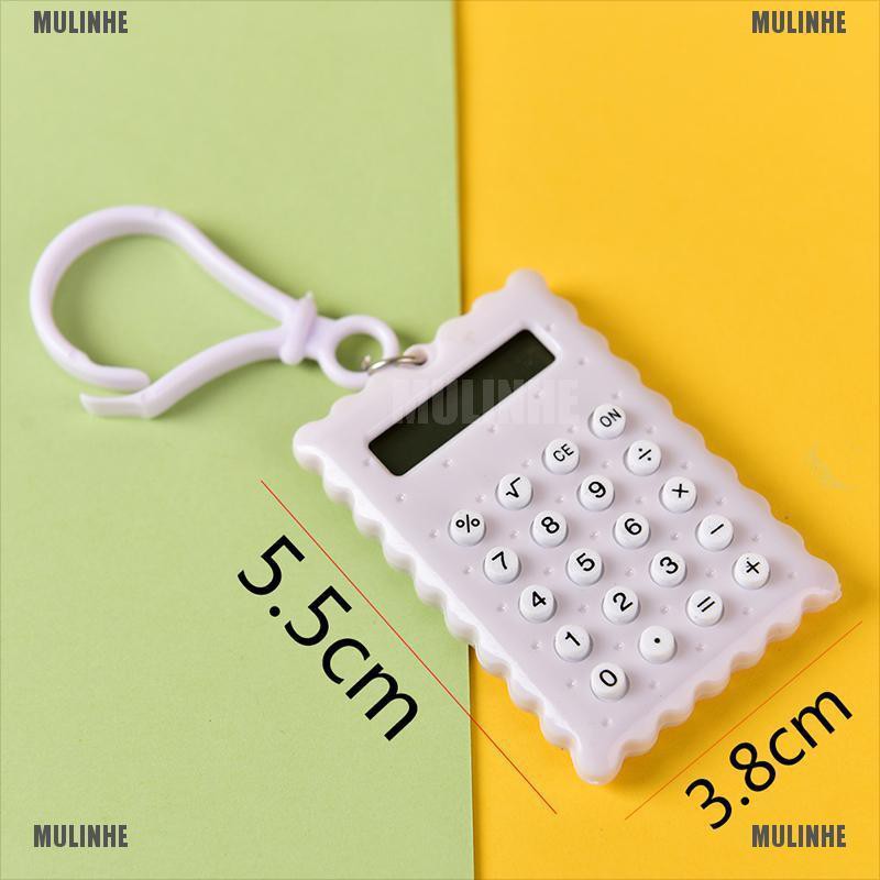 Móc Khóa Hình Máy Tính 8 Chữ Số Mini Bằng Nhựa Màu Sắc Ngẫu Nhiên