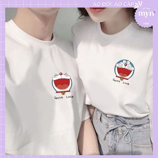 Áo Phông Cặp Đôi Hoạt Hình Doraemon Dễ Thương Nam Nữ Đủ Size