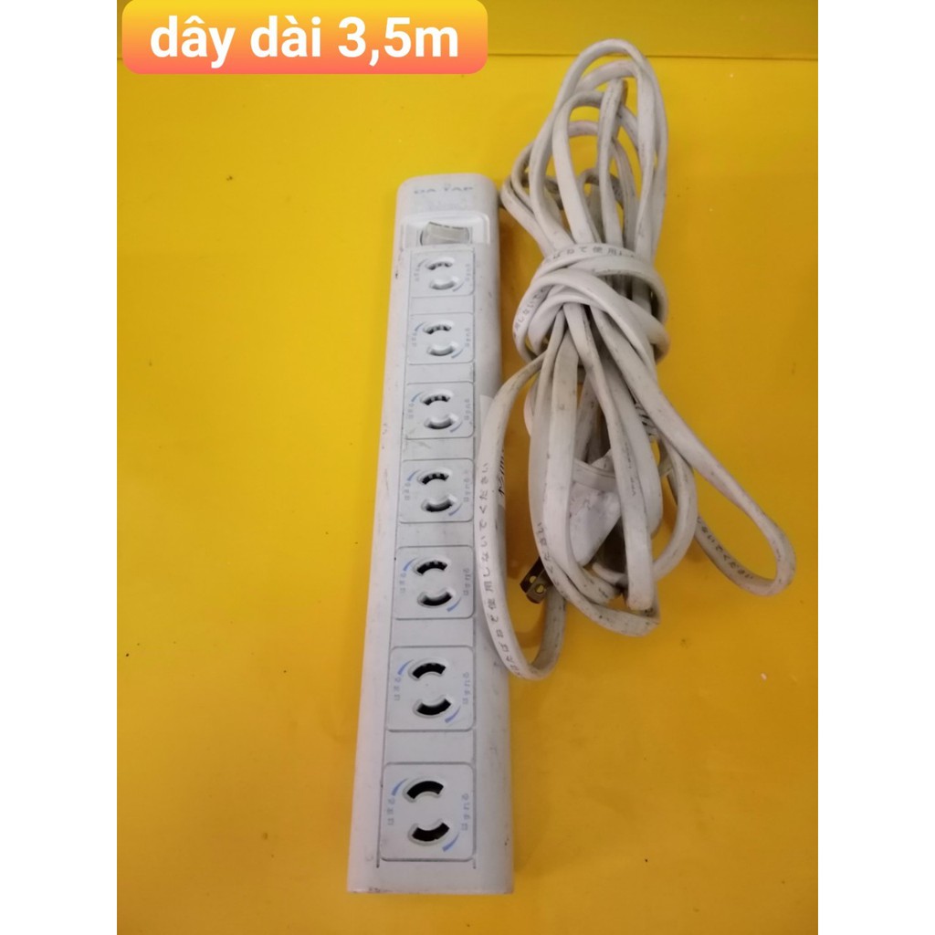 Dây điện, ổ cắm nội địa Nhật dây dài 3.5m, 7 ổ cắm khóa xoay