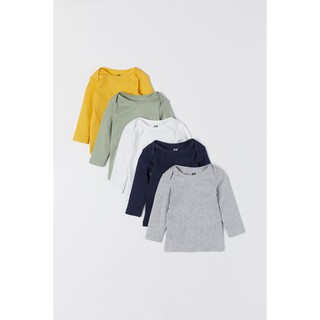 (THANH LÝ) Set 5 áo phông HM H&M 9-12, 12-18m_hàng chính hãng Anh