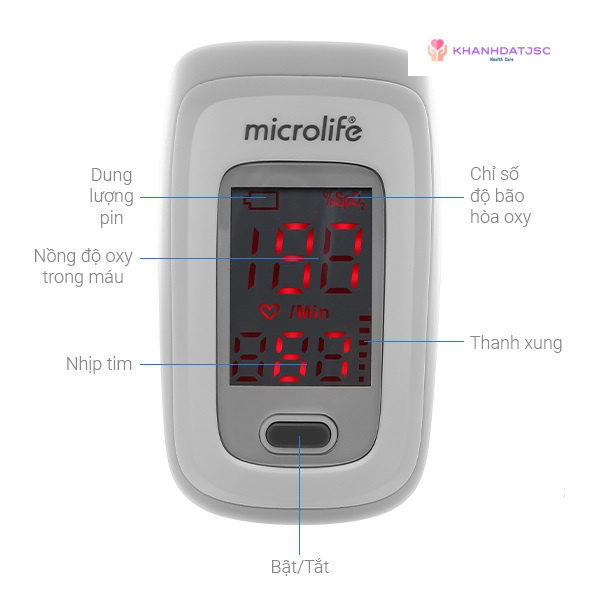 Máy đo nồng độ oxy và nhịp tim Microlife OXY 200