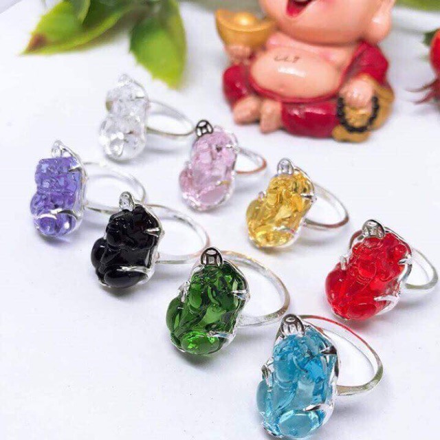 Nhẫn nghê đủ màu bạc ta