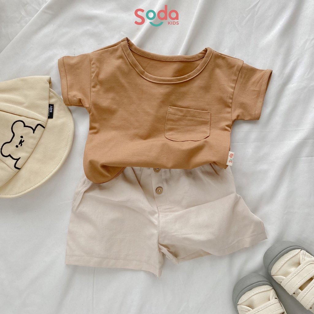 Áo thun cotton cho bé SODA KIDS phong cách Hàn Quốc mềm,mát