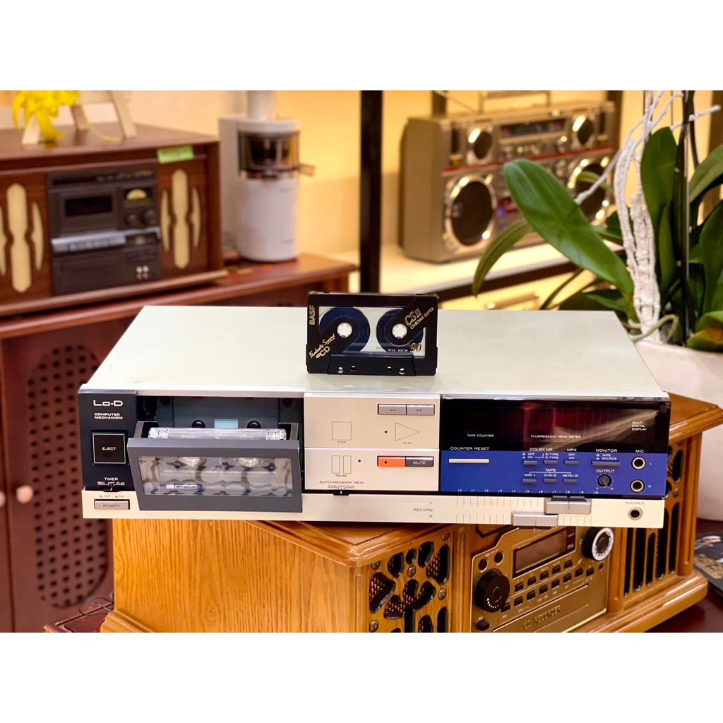 Deck Cassette Lo-D D-7-1987 Vintage Electronics-Loa màng gỗ