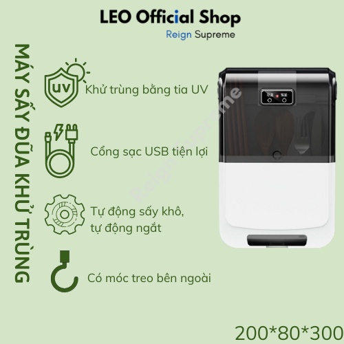 Máy sấy đũa muỗng thông minh, hộp đựng đũa muỗng khử trùng bằng tia UV đa năng
