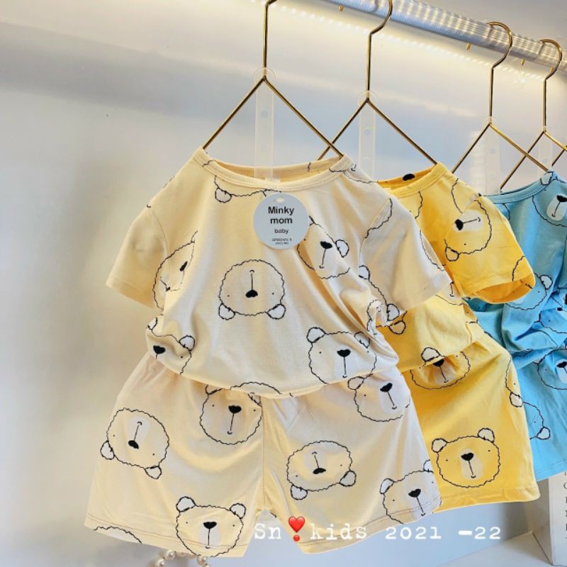 BỘ CỘC TAY THUN LẠNH HỌA TIẾT GẤU CHO BÉ SZ 8-18 KG