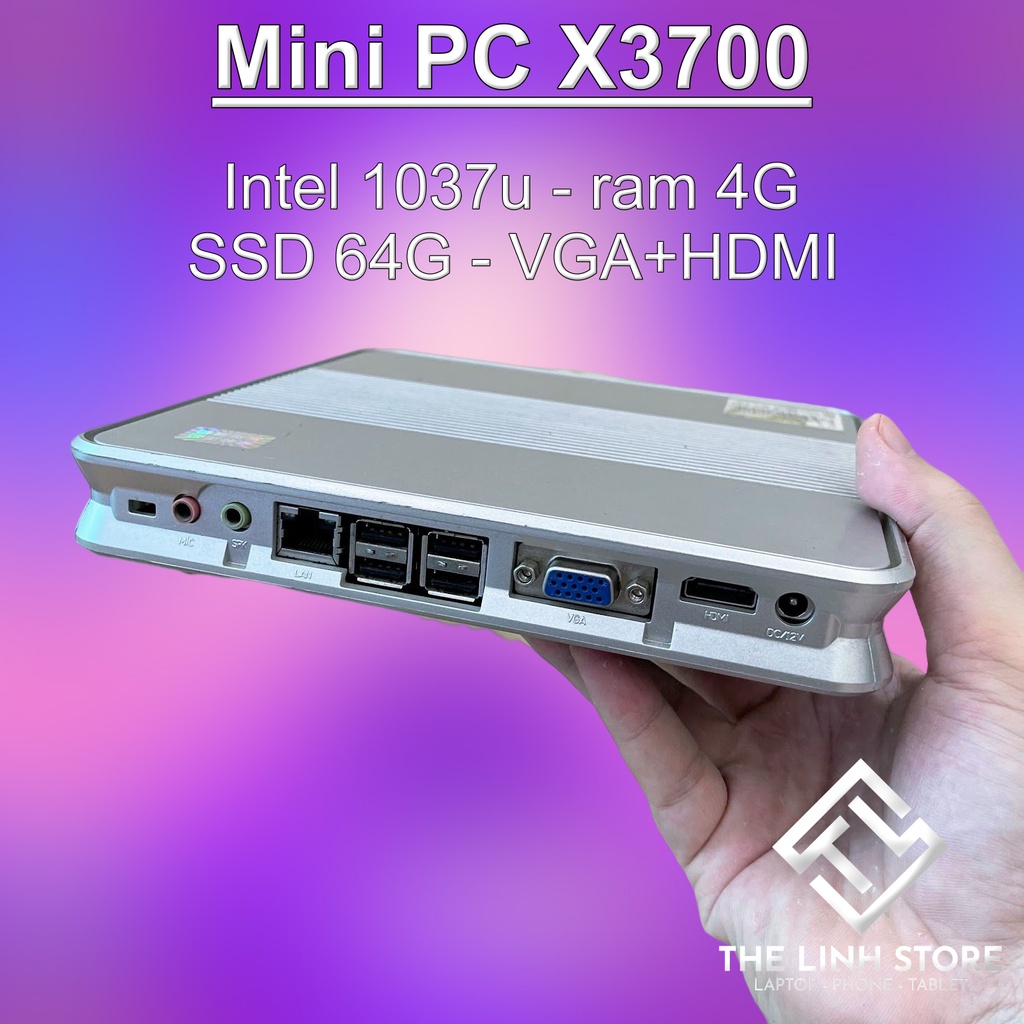 Cây máy tính mini PC mini X3700 - intel 1037u ram 4G SSD 120G