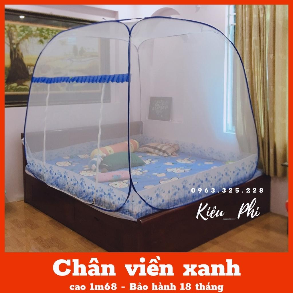 Màn chụp tự bung đỉnh rộng vuông Kiều Phi - Mùng chụp người lớn gấp gọn tiện dụng 1m2 1m6 1m8 2m2 cao cấp