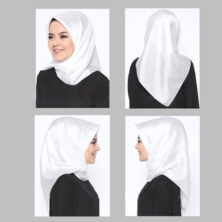 🌹Aibins🌹Lụa Hijab Rắn Màu Khăn Choàng Lụa Tudung WJ1005