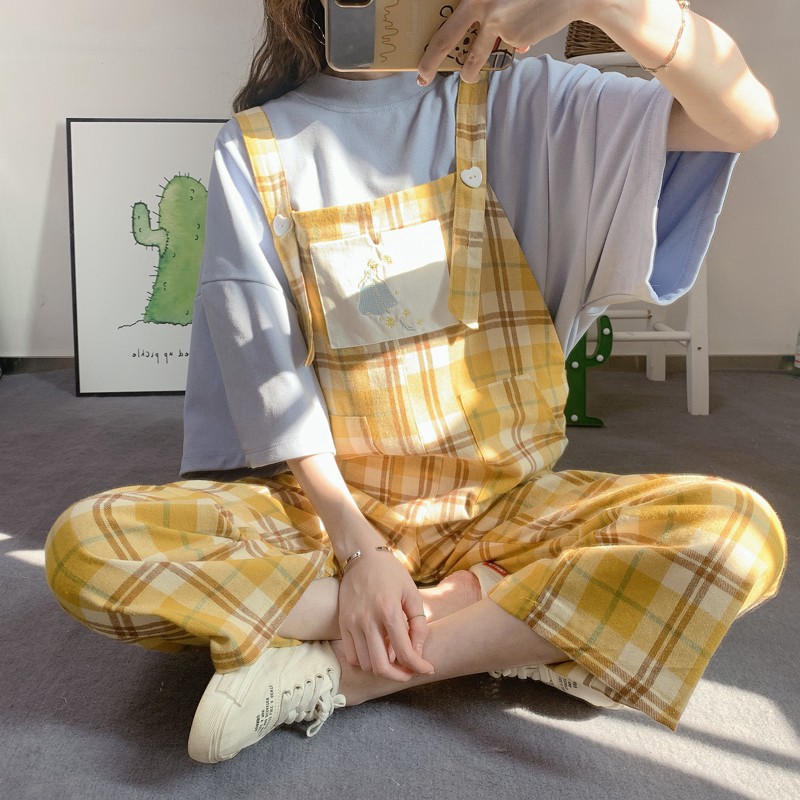 [ORDER TMALL 149 ] Yếm Caro Công Chúa Nhỏ Cute 2 Màu