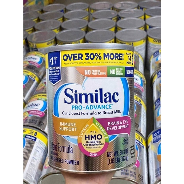 Date 2024 Sữa Similac Pro Advance hộp thiếc size 873gram mẫu mới