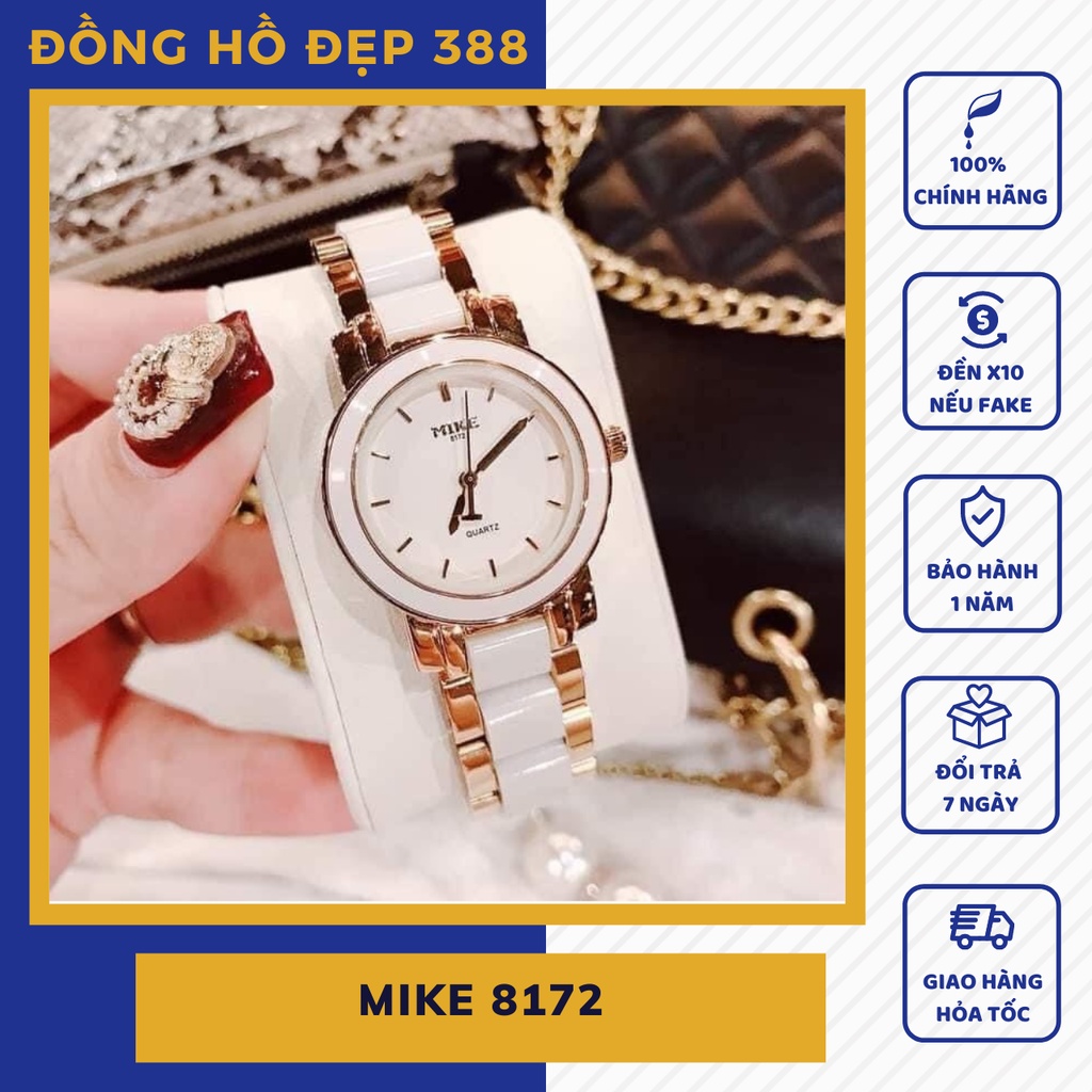 Đồng hồ nữ dây kim loại Mike 8172 mặt tròn chính hãng thumbnail