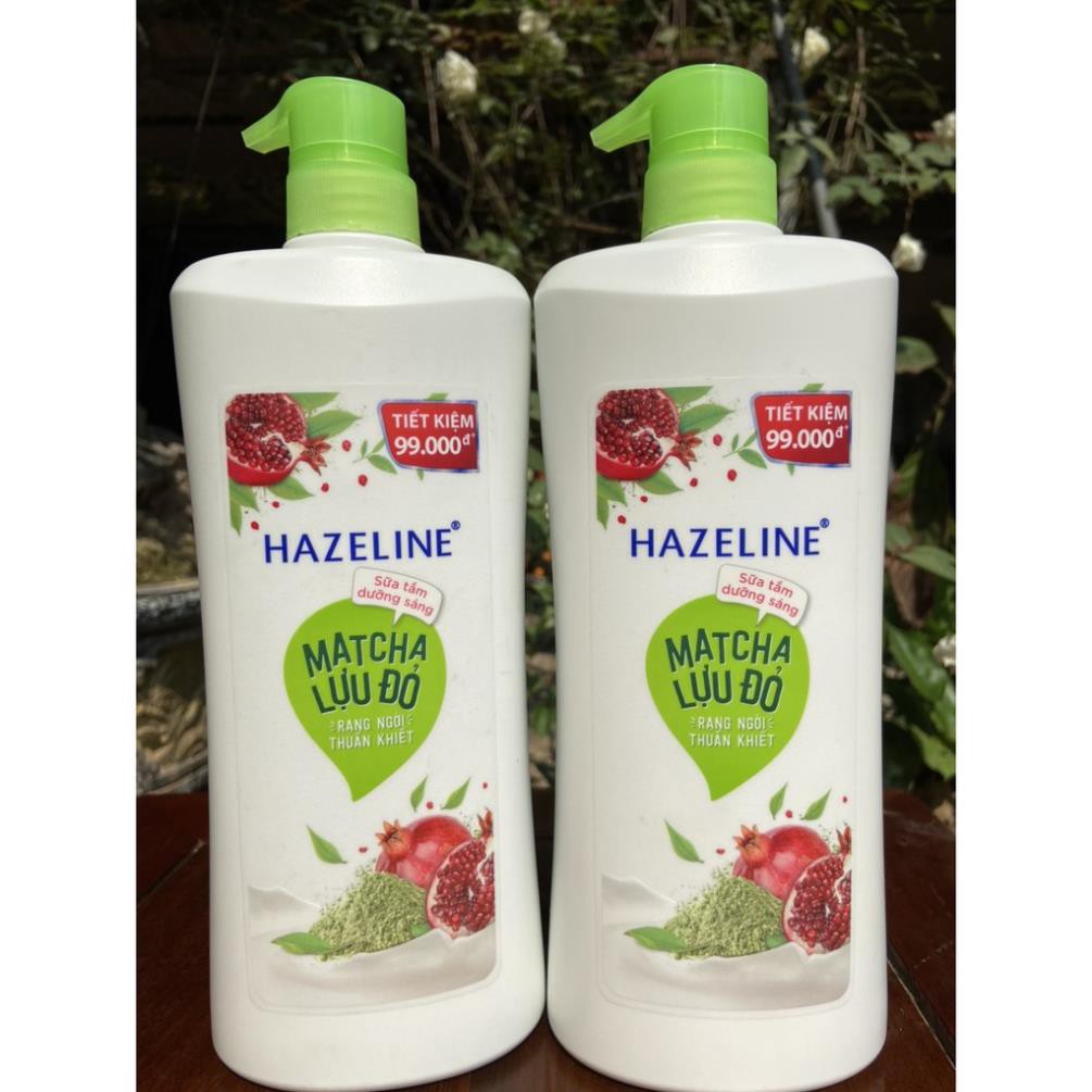 SỮA TẮM HAZELINE MATCHA LỰU ĐỎ RẠNG NGỜI THUẦN KHIẾT 900G