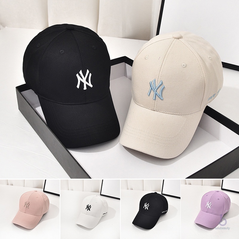 MLB Mũ lưỡi trai cotton chống nắng in chữ New York Yankees thời trang cho nam và nữ