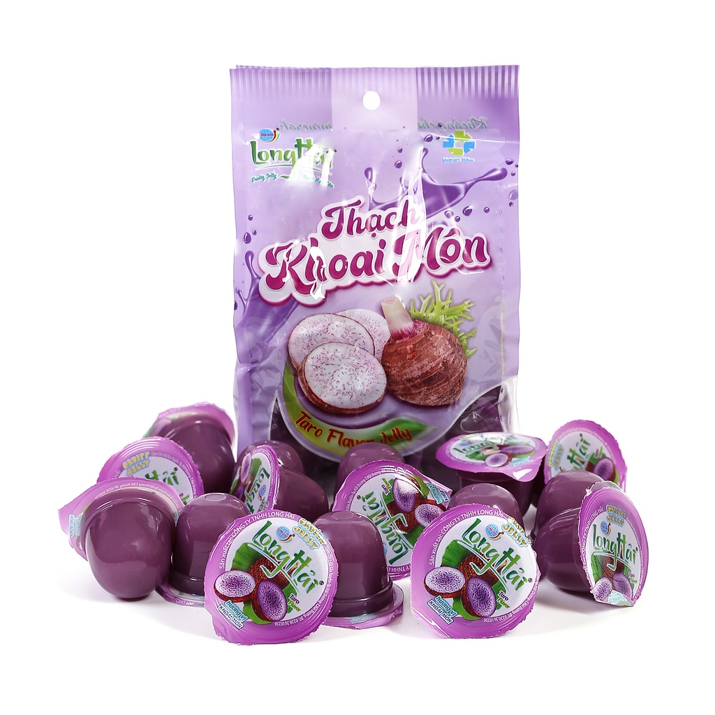 Thạch Rau Câu Long Hải Hương Vị Khoai Môn Trọng Lượng Túi 416 G