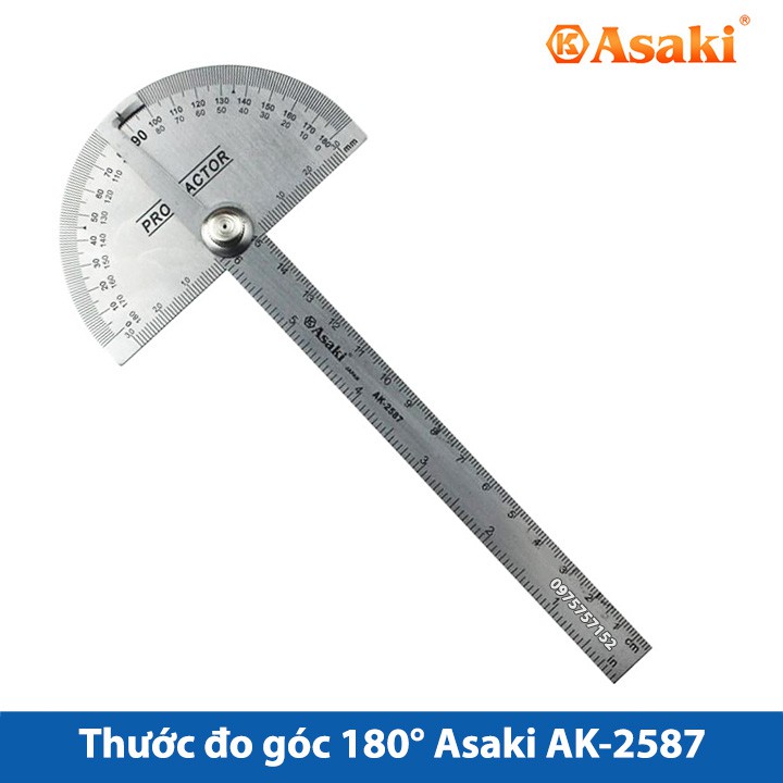 Thước đo góc 180 độ Asaki AK-2587