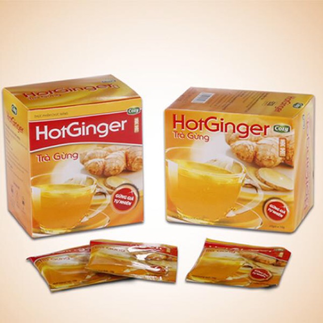 Combo 10 Hộp Trà Gừng Cozy Hot Ginger 20 * 10gr