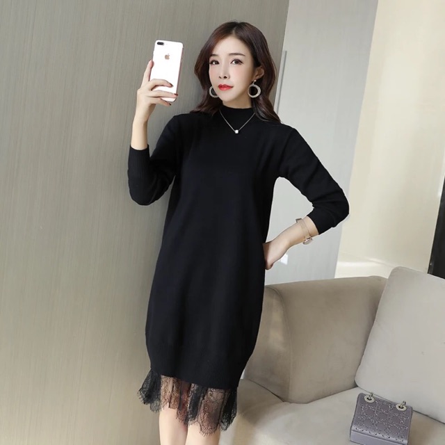 Váy len hoạ tiết