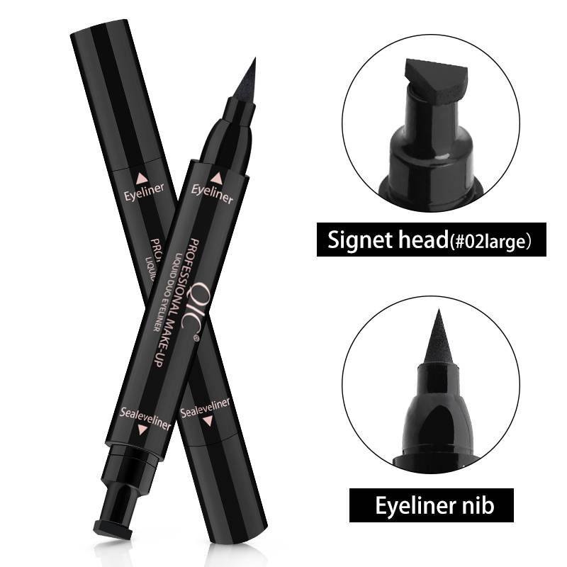 [Ready Stock] 1pc 2in1 Black Easy Eyeliner Wing Seal Stamp Pencil Quick Dry Waterproof Makeup (ifan) | BigBuy360 - bigbuy360.vn