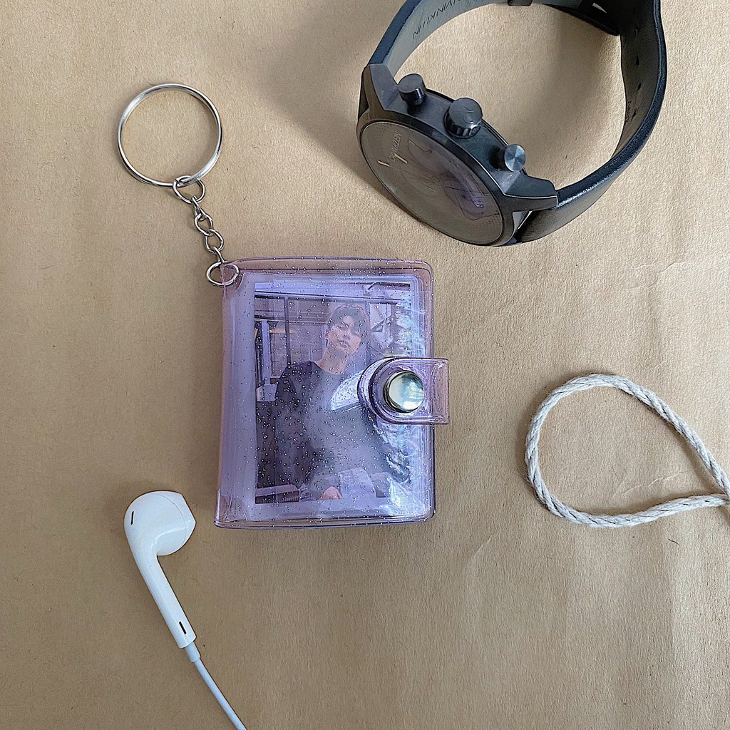 Móc khóa album mini, móc khóa sổ không in hình- hoặc in 16 ảnh theo size Album theo yêu cầu.