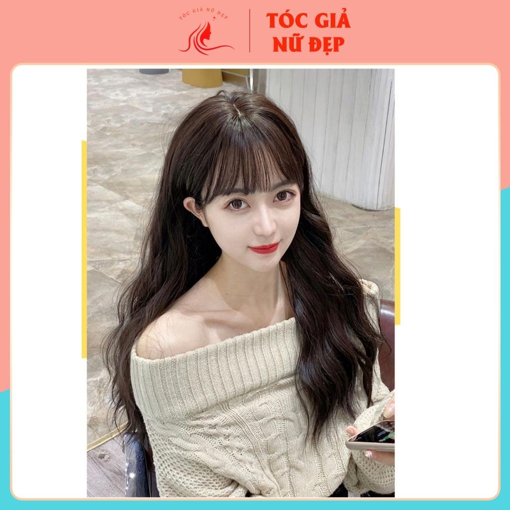 Tóc giả nguyên đầu xoăn đẹp🎁 FREESHIP 🎁Tóc giả nguyên đầu xoăn sóng 3 trục- kèm ảnh và video tại shop