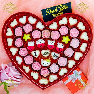 Hộp quà tặng socola valentine/26x6cm/M4A/47 viên