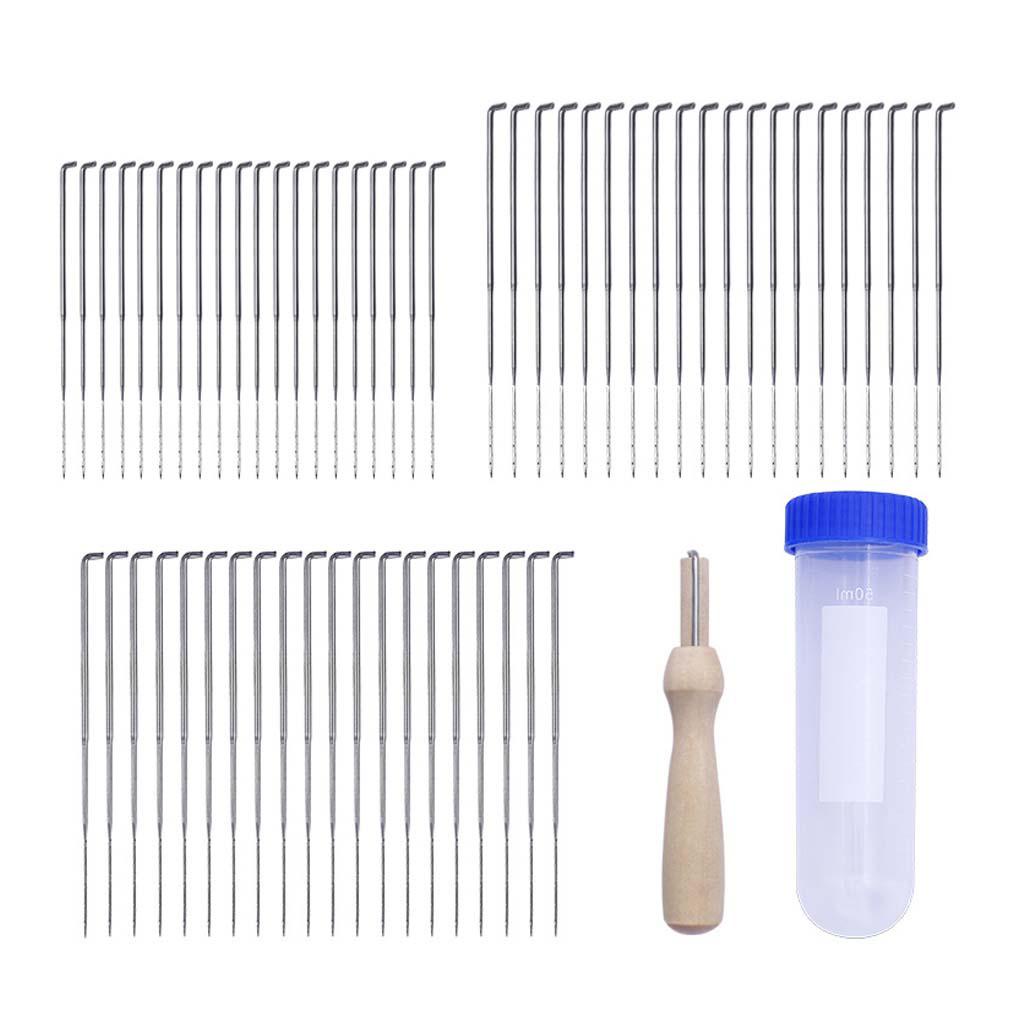 Set 60 Phụ Kiện Nỉ 3 Kích Cỡ Có Tay Cầm Bằng Gỗ