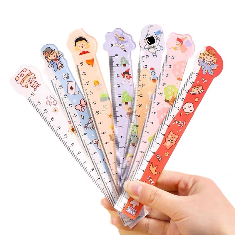 Thước Kẻ Cao cấp 15Cm Họa Tiết Hoạt Hình Xinh Xắn