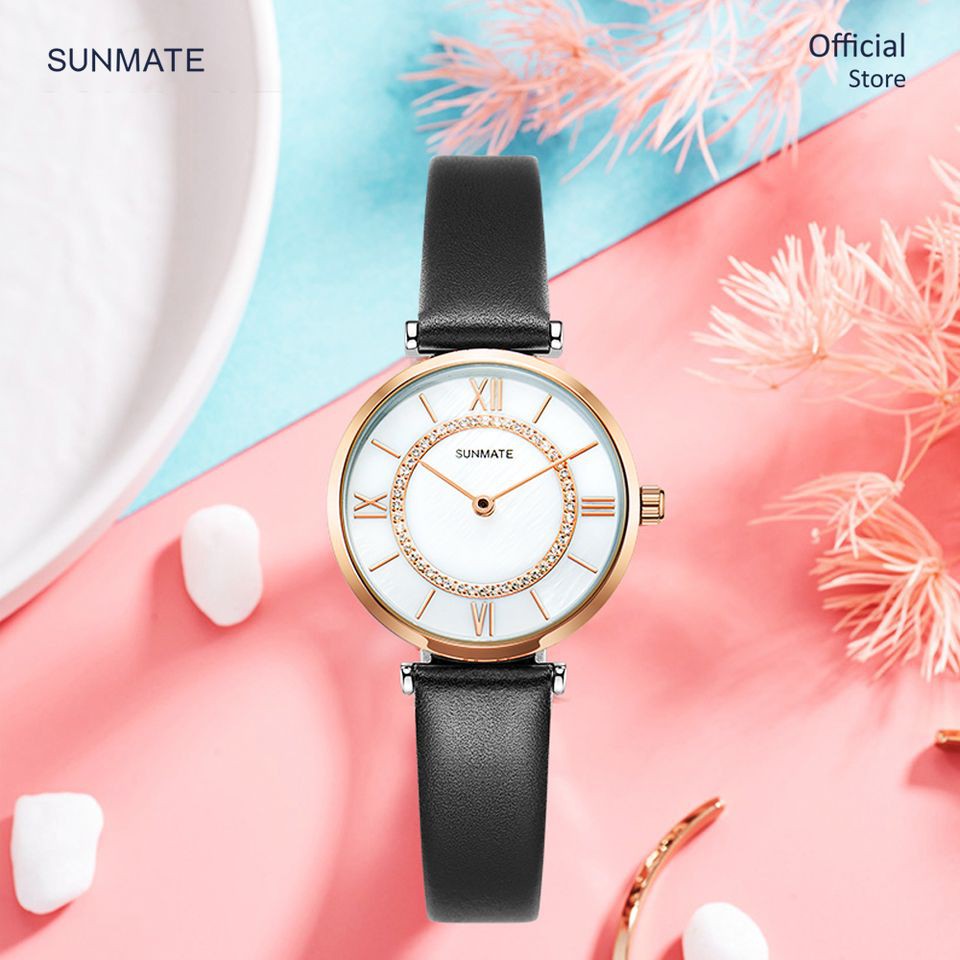 Đồng hồ SUNMATE Nữ S20013LA Dây da 30mm