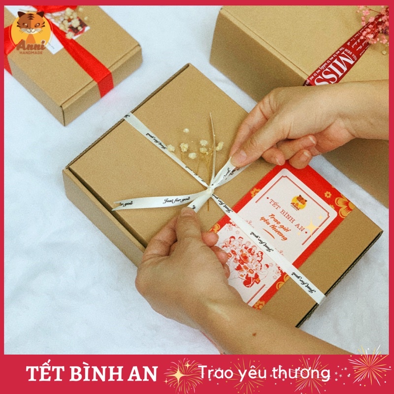 Hộp Kraft đựng quà handmade (25 x 17 x 7 cm) độc đáo và tinh tế