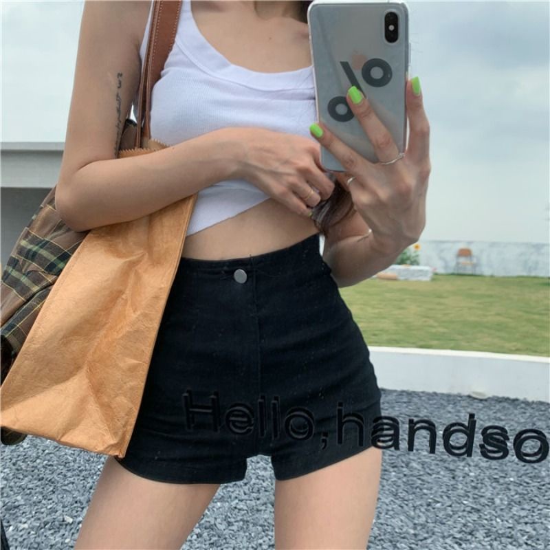 Quần Short Jean Lưng Cao Quyến Rũ Thời Trang Cho Nữ | BigBuy360 - bigbuy360.vn