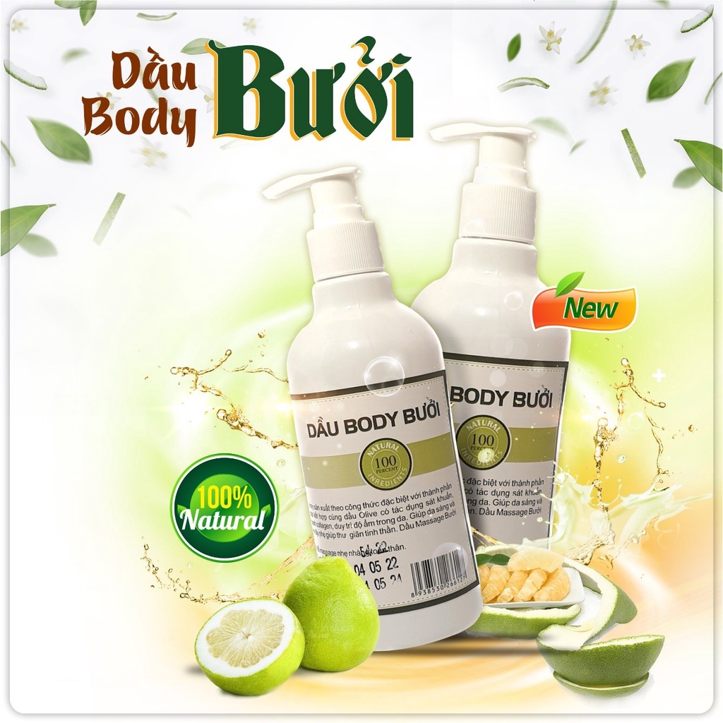Dầu Massage Body Cmay 250ml, 1000ml Hương Bưởi, Sả, Gừng, Lavender Chính Hãng