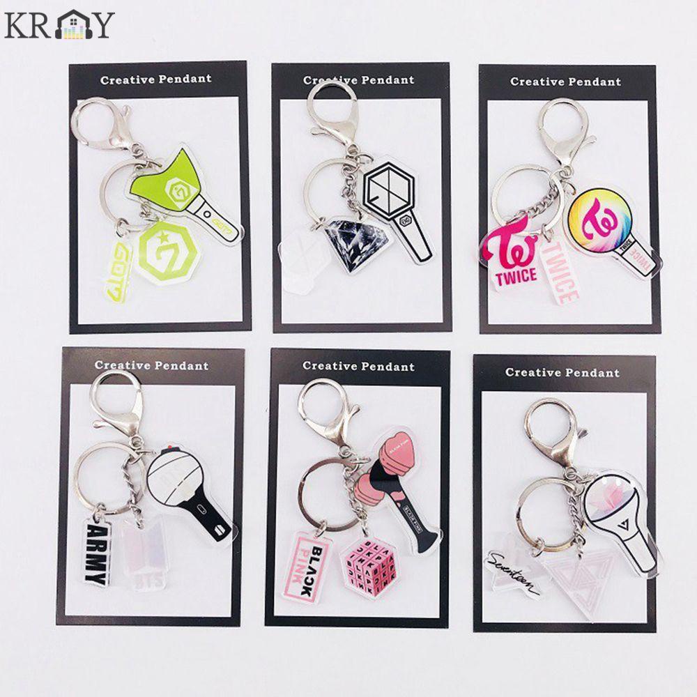 Móc Khóa Acrylic Hình Các Thành Viên Nhóm Nhạc Kpop Bts Twice New Got7 Blackpink Bt21