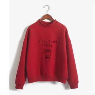 Áo sweater nữ có chữ coffee