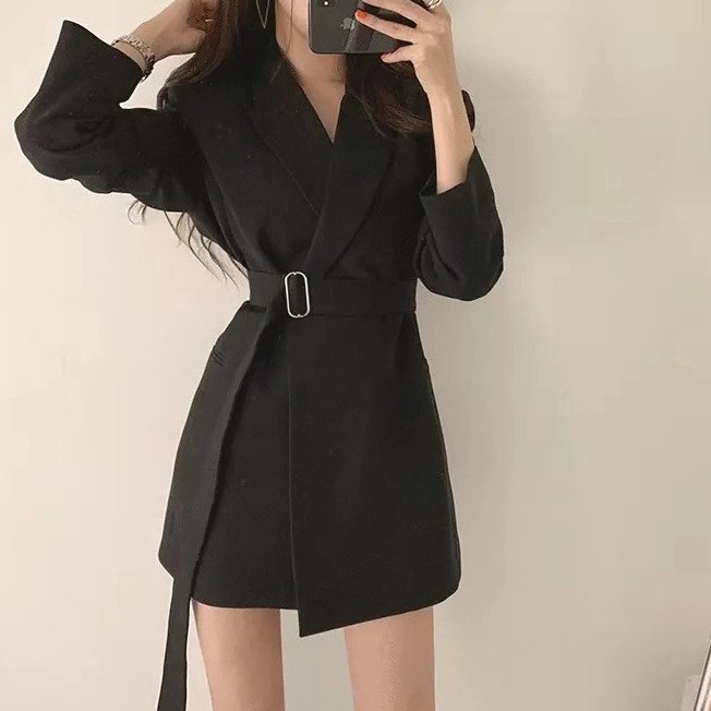Áo khoác Blazer nữ nịt dây đẹp, phong cách hàn LXK77085 | BigBuy360 - bigbuy360.vn