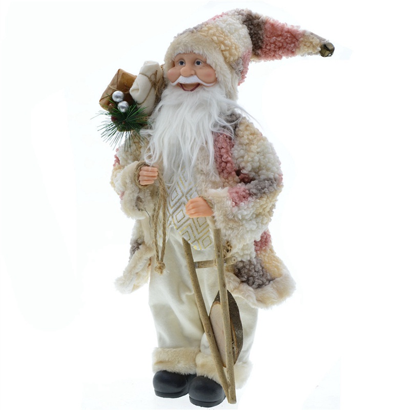 Búp Bê Nhồi Bông Hình Ông Già Noel Trang Trí Cây Thông Giáng Sinh Năm Mới 45cm