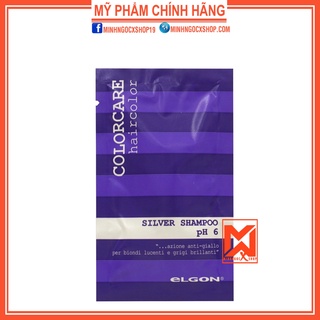 Dầu gội tím khử vàng Elgon Silver Colorcare 10ml chính hãng