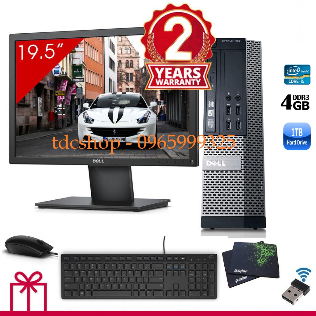 Bộ máy tính để bàn DELL OPTIPLEX 7010 chip I5 3470, ram 4gb, ổ cứng ssd 120, hdd 1tb, Màn hình 19 icnh.